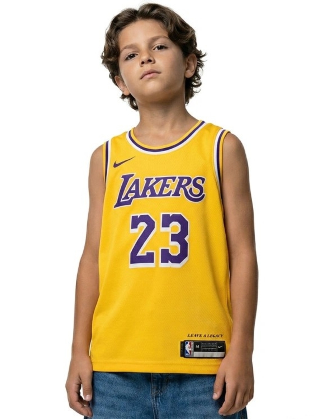 Nike Los Angeles Lakers #23 Yellow Kids Basketball Jersey Size Small